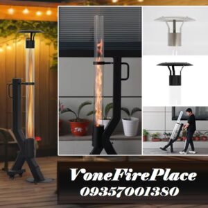 هیتر لوله ای با شیشه پیرکس نشکن گاز شهری مدل VoneFirePlace